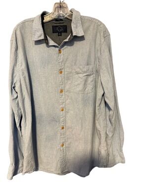 Even Tide Light Blue Button Down Shirt XL Slim Fit Cotton Casual Classic